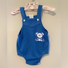 Vintage Carters Baby/Toddler Bubble Romper 1 Piece:Teddy Bear/Retro/Made in USA
