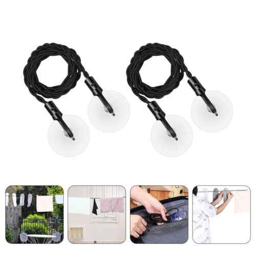  2 PCS Laundry Line Travel Laundry Spider For Wall Mounting Camping Laundry Lines Tent - Picture 1 of 15