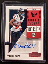 Vyncint Smith 2018 Panini Contenders Rookie Auto Houston Texans