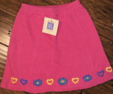 NWT Gymboree VTG 1997 DOUBLE DUTCH Pink hearts Sweater SKIRT XL 4 5 6