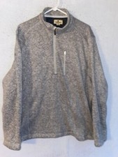 Woolrich 1/2 Zip Sweater Fleece Pullover Mens XXL Gray Long Sleeve Zip Pocket