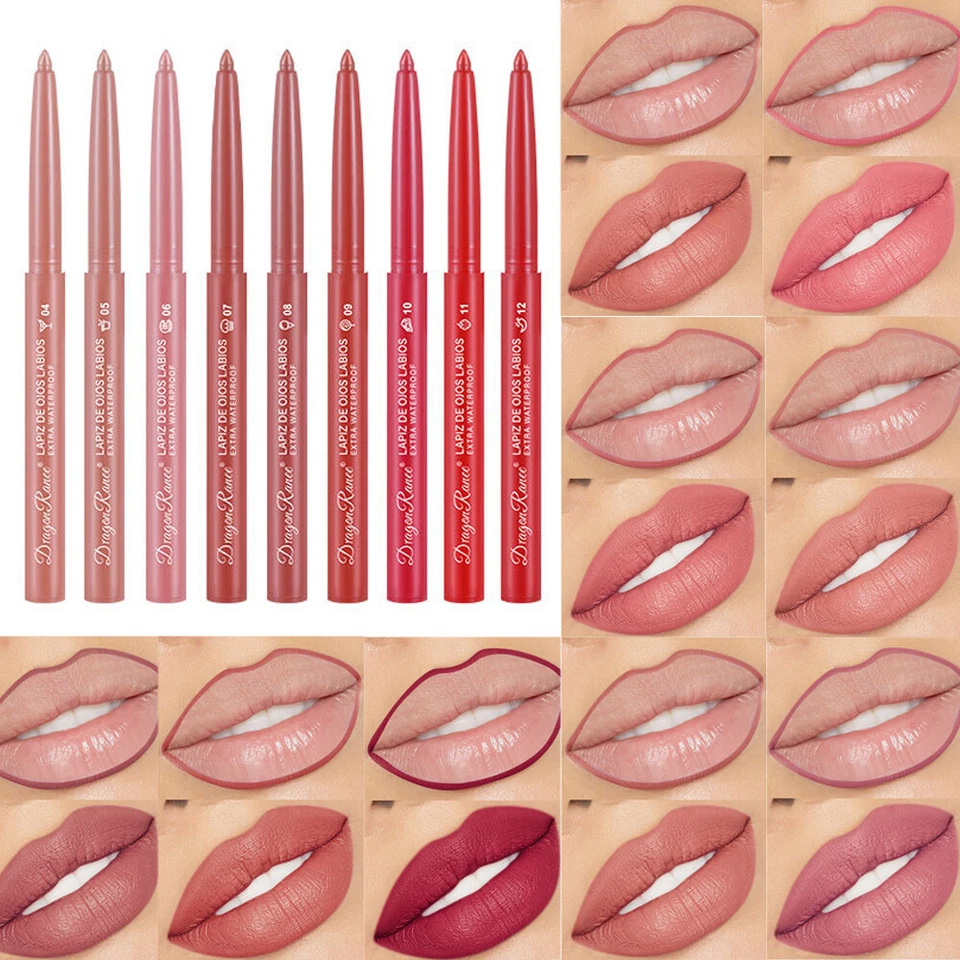 12pcs/Set Waterproof Pencil Lipstick Long Lasting Makeup Matte Lip Liner Pen - Image 4 of 4