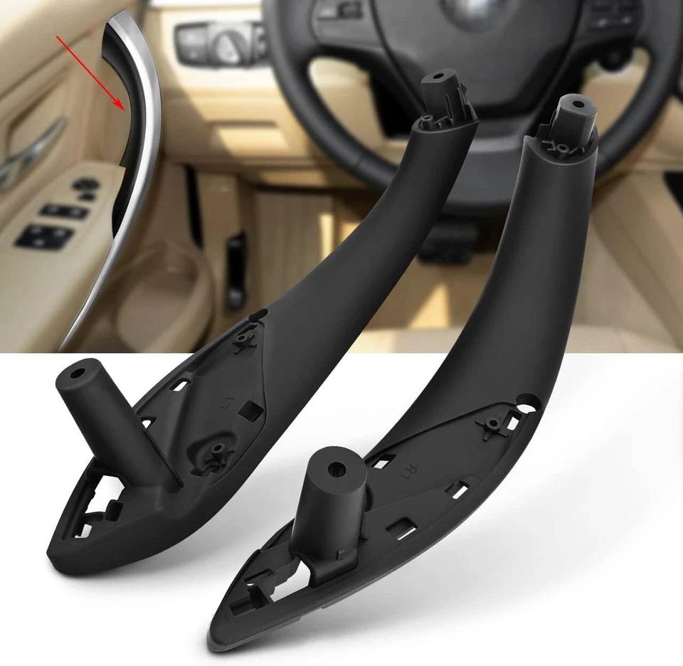 Пара черных передних левых и правых внутренних отделочных дверных ручек для BMW F30 F80 F31 США - Изображение 2 из 4