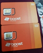 LOT OF 2 SIM CARD --5G ( BOOST MOBILE ) 