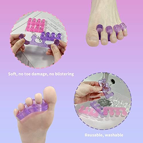 4er Pack Gel Zehentrenner Nagellack Zehenabstandshalter für Pediküre Maniküre Nailart - Bild 2 von 5
