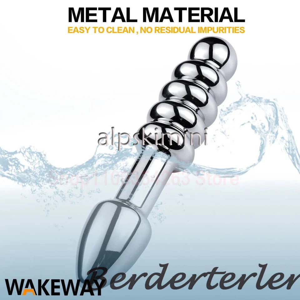 Stainless Steel Dildo Anal Stimulation Ass Double Head ButtPlug Prostate Massage - Image 3 of 4