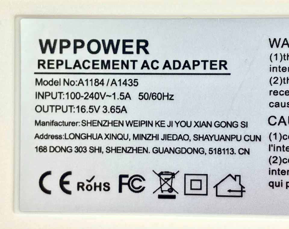 AC Power Adapter Charger For Apple MacBook L-tip A1184 A1435 Set of 2 - Image 4 of 4