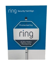 Ring Security Anti-Theft Yard Sign 9x9 Sign with Mounting Stake, NEW/SEALED
