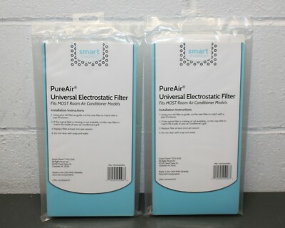(2) PureAir Universal Electrostatic Room A/C Unit Filter 5304464984, 15'' x 24''