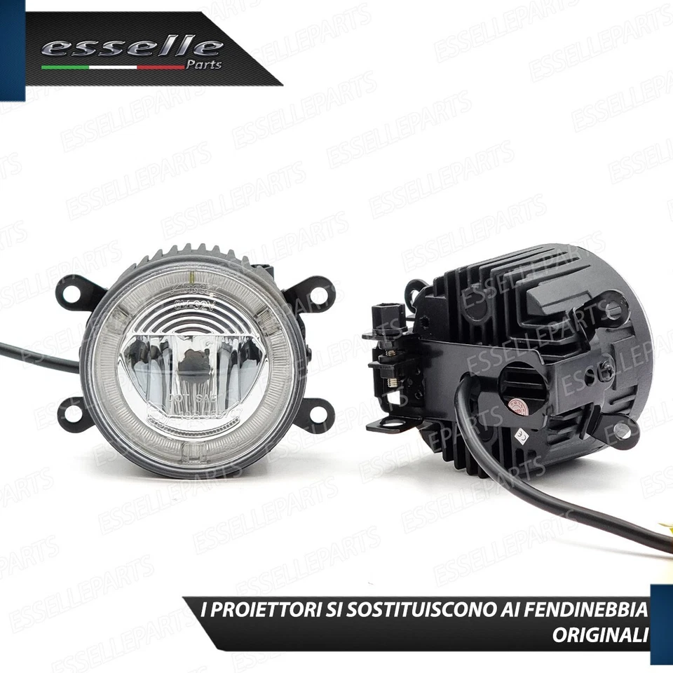SET PROIETTORI LED FENDINEBBIA + DRL LED FORD FUSION FINO AL 09-2005 ARGENTO - Immagine 3 di 4