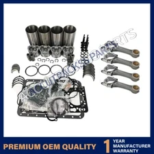 Rebuild Kit+4pcs Connecting Rod for Cummins QSB4.5 Engine Case 590SM loaders