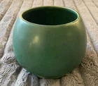 Vintage McCOY Pottery FLOWER BOWL GREEN GLAZED