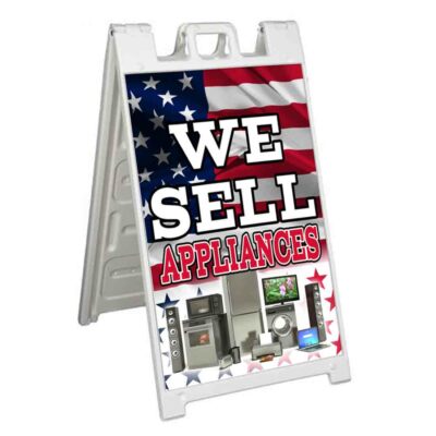 WE SELL APPLIANCES Signicade 24x36 Aframe Sidewalk Decal Sign Banner STOVE