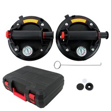 2 Pack 8" Glass Suction Cups with Pressure Gauge 440 lb Load Capacity
