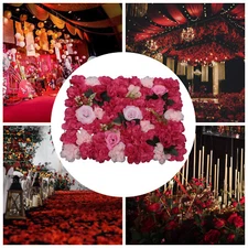12PCS Artificial Flower Wall Panels Wall Floral Wedding Venue Backdrop Decor