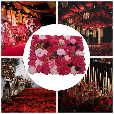 12PCS Artificial Flower Wall Panels Wall Floral Wedding Venue Backdrop Decor 
