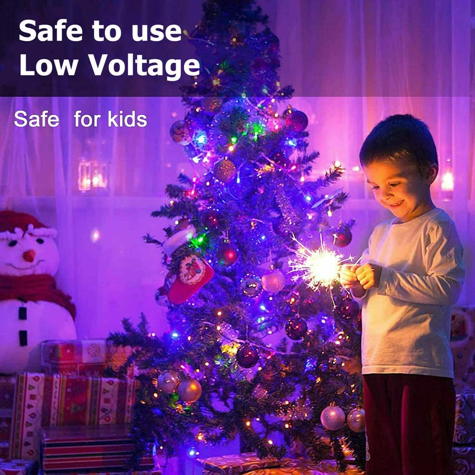 Xmas LED Fairy String Lights Party Christmas Tree Waterproof Outdoor Home Decor - Image 3 of 4