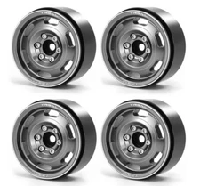 Treal 1.9 Beadlock Wheels Vintage Design 4pcs Aluminum for RC Crawlers Grey
