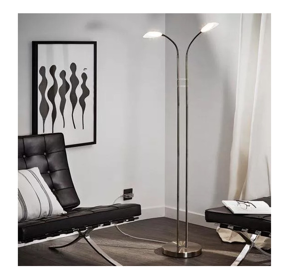 Led Lese Lampe Leselampe 2 Flg Leuchte Stehlampe Standlampe Eglo 93591-image