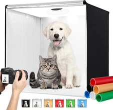 Photo Studio Light Box Photography 32"X32" with 100 LED and 6 Colors Backdrops P