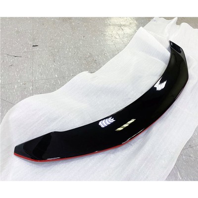 Glossy Black + RED Line For Tesla Model 3 4DR Fastback V Look Trunk Spoiler 2019