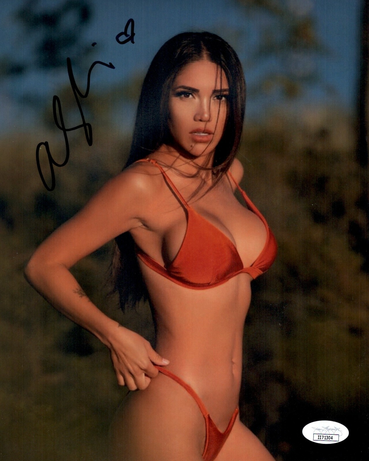 ALYSHIA BARRAGAN Signed SEXY Model Ring Girl 8x10 Photo Autograph JSA COA Cert eBay