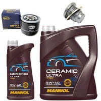 MotoröL Filter Set Mannol 5W-40 6 Liter + Schraube FüR Renault Megane Volvo 480