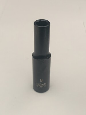 6 mm Halfords Advanced Black Edition 6 Punkt tiefe Buchse 1/4 Antrieb *KOSTENLOSER VERSAND*