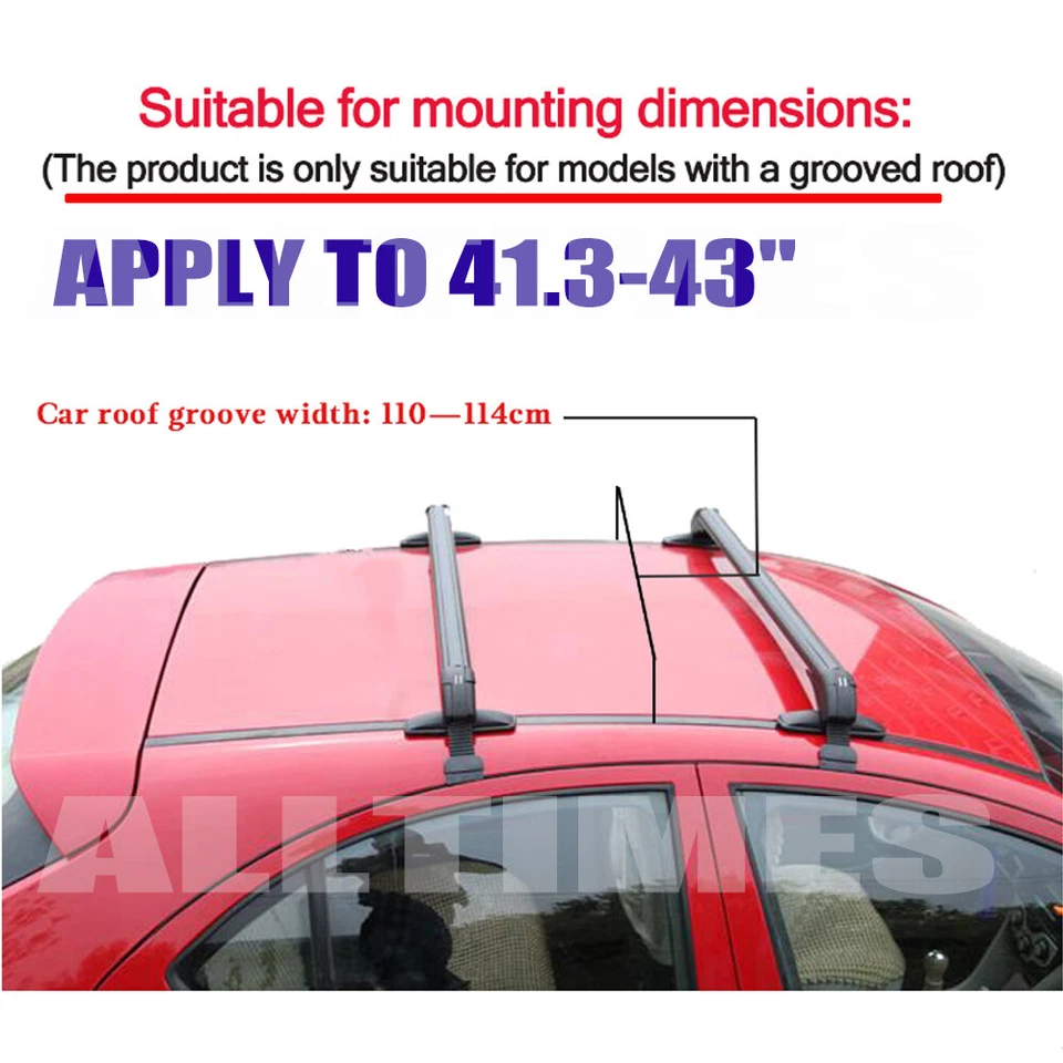 For Lexus IS 250 300 350 43.3" w/Lock Cross Bar Luggage Carrier Top Roof Rack Foto 4 de 4