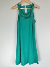 Maurices Womens Sleeveless Keyhole Neck Dress Knit Tank Dress Medium Beachy