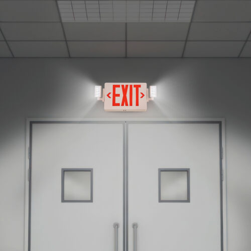 6 Pack LED Exit Sign Emergency Light Compact Combo Signs Battery Backup - Picture 8 of 12