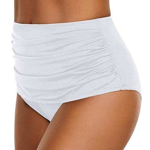 Women High Waisted Swim Bottom Ruched Bikini Tankini Beach Swimsuit Briefs. - Picture 21 of 30