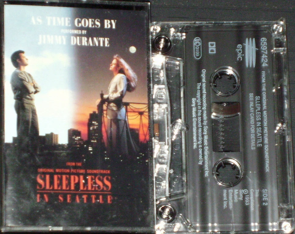 Jimmy Durante As Time Goes By CASSETTE SINGLE SLEEPLESS IN SEATTLE 3 TRACKS - Image 2 of 3