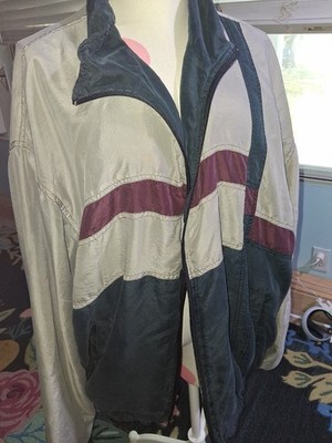 Natural Issue Vintage '80s '90s Windbreaker Colorful Lined Jacket mens Size XL