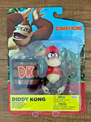 Donkey Kong Diddy Kong with DK Barrel 4'' Action Figure 