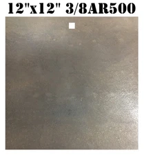 3/8" AR500 12"x12" Square Steel Shooting Target - Pistol/RIfle Gong - 1/2" Hole