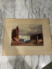 Vintage Standard Oil Co. "See Your West" Canyon de Chelly Print 10.75 x 13.75”