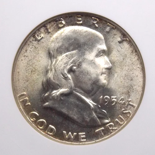 1954 "D" Franklin Half Dollar 50c ANACS MS65 FBL #765 *FULL BELL LINES* Soapbox