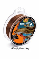 Wft TF8 Aalschnur 160M 0,12Mm 9Kg Monofil Braun Aal Angelschnur