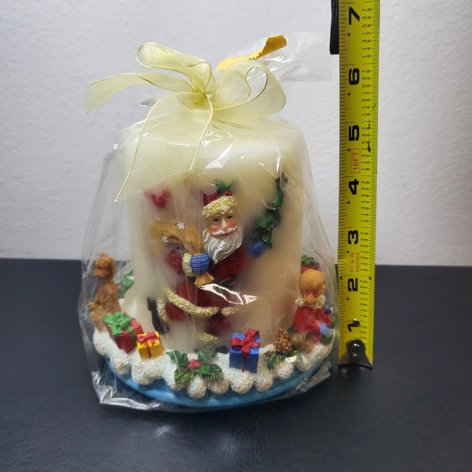Vintage Santa Inlaid Candle JCPenney 5" Unopened Original Packaging - product detail image 6