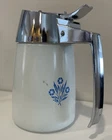 Vintage Corning Ware Dripcut Syrup Dispenser Cornflower Milk Glass