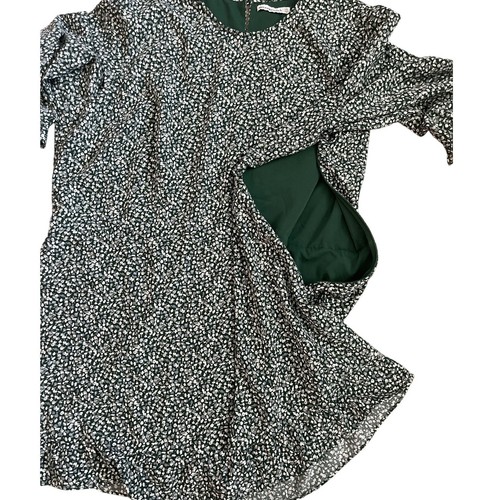 Abercrombie & Fitch Plus Green & White Long Sleeve Floral Mini Dress Size XXL - Picture 7 of 9