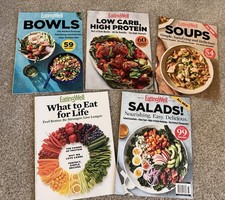 Lot of 5 EATING WELL Cookbook Magazines BOWLS Soups SALADS High Pro 2025-2026