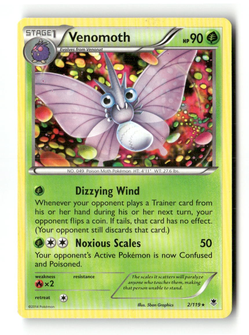Venomoth 2/119 R Phantom Forces Pokemon LP