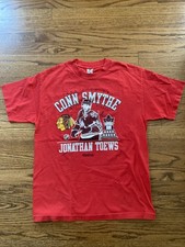 NHL REEBOK 2009-2010 Conn Smythe CHICAGO BLACKHAWKS JONATHAN TOEWS  T SHIRT SZ M