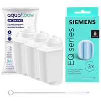 Siemens Entkalkungstabletten TZ80002 + 3X Aquafloow Wasserfilter Set