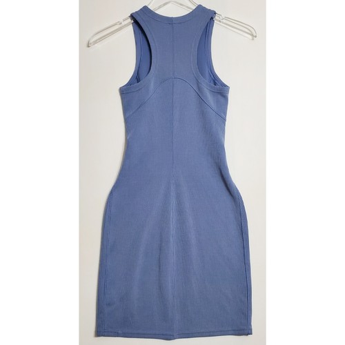 Lululemon size 0 ribbed softstreme slim fit tank dress blue stretch performance - Picture 6 of 11