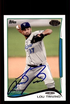 Signed Baseball Card Auto Lou Trivino 2014 Topps Pro Debut #4 | eBay