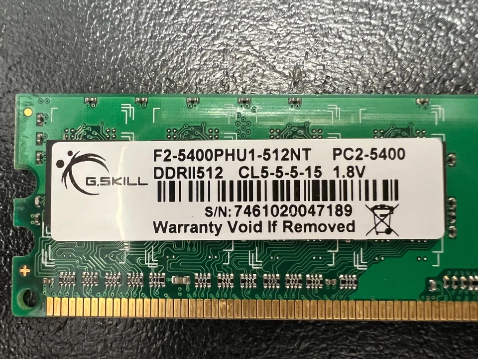 G.SKILL 512GB DDR2 PC2-5400 DIMM RAM F2-5400PHU1-512NT - Image 3 of 3