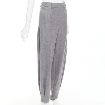 ALEXANDRE VAUTHIER COUTURE SS2025 Runway grey cuffed hem balloon harem pants